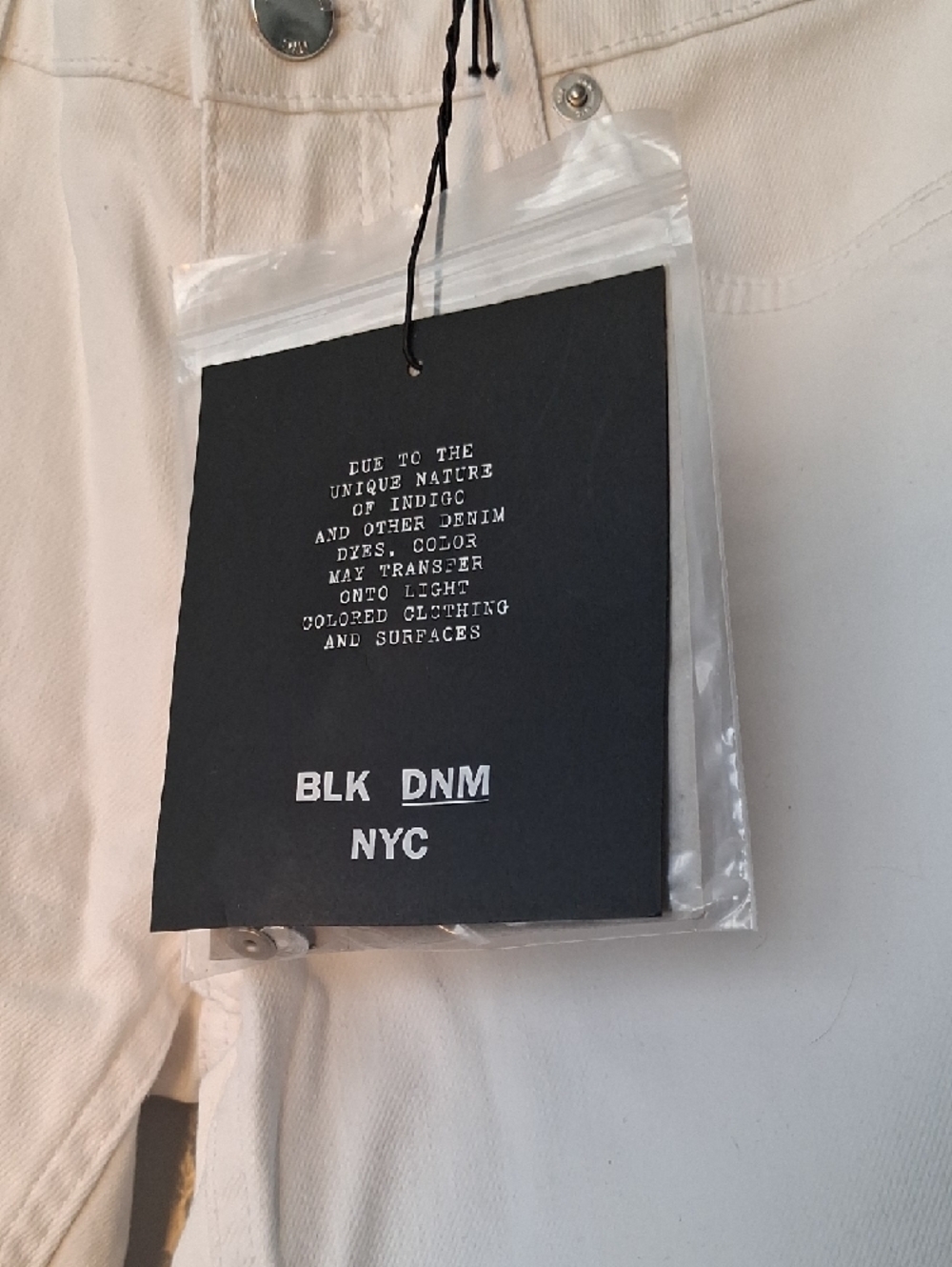 BLK DNM Women's Off-White Slim Jeans - Picture 2 of 6